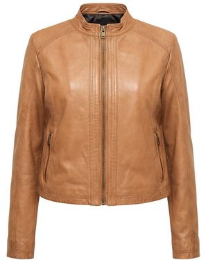 Zoe Alexia Leather Jacket - Brown