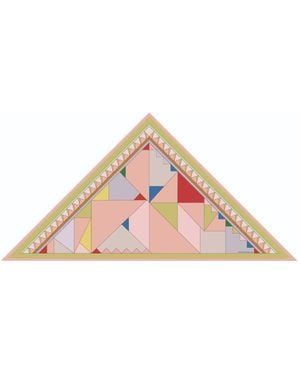 Jessie Zhao New York Neutrals Double Sided Wool Silk Triangle Of Colour Recombination - Pink