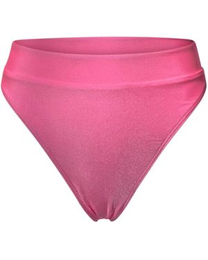 Madeleine Simon Studio Cheeky High Waist Sporty Bikini Bottom - Pink