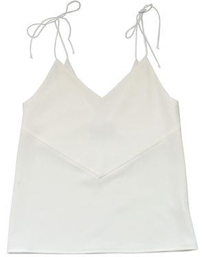 2KStyle Acne V-Cut Spaghetti Straps Camisole - White