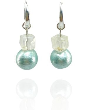 Bio-Trimmings Neutrals Miyuki Pearl Multi-Wear Hoop Earrings - Green