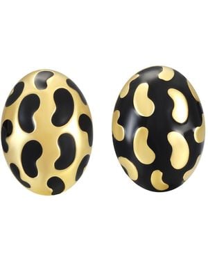 Onewildone Born To Be Wild Leopard Earrings - Metallic