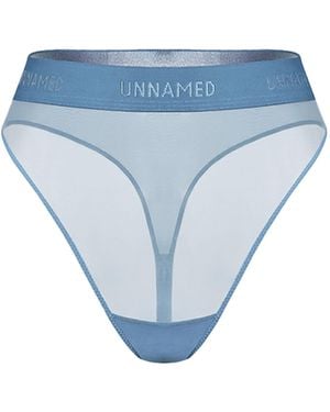 Zhilyova Hanna Ash High-Waisted Thong - Blue