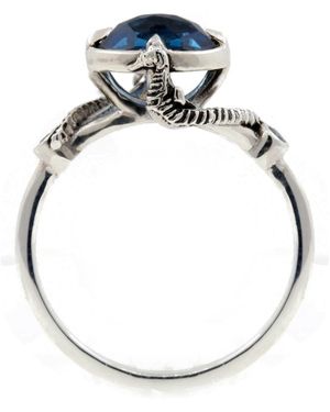 Lee Renee Seahorse Topaz Ring - Blue