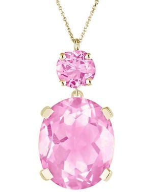 Augustine Jewels Topaz Drop Necklace - Pink