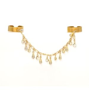 Amoura Jewelers Lina Double Ring Chain - Metallic