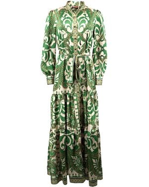 Maui X Lolita Zuri Baroque Print Dress - Green