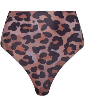 Playaluxe Palermo High Waist Bikini Bottom Leopard - Purple