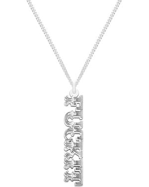 CarterGore Sterling “Fuckit” Word Necklace - Metallic