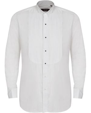 DAVID WEJ Wing Collar Cuff Dress Shirt - White