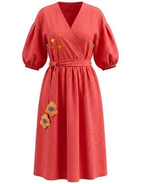King Naked Away From Reality Envelope Dress - Red