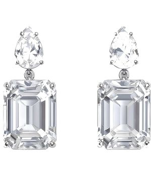 Maison De Gala Emerald-Cut Statement Drop Earrings - Metallic