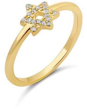 SHYMI Thin Star Of David Ring - Metallic