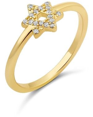 SHYMI Thin Star Of David Ring - Metallic