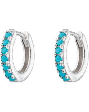 Scream Pretty Huggie Earrings With Stones - Metallic