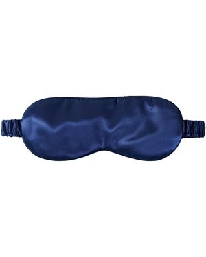 Soft Strokes Silk Pure Mulberry Silk Eye Mask Set Of Two - Blue