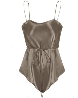 Maguy De Chadirac Classic Silk Teddy - Brown