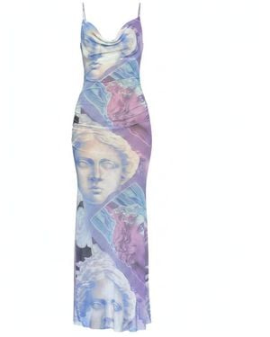 Alia Studio Enigme Maxi Mesh Dress - Purple