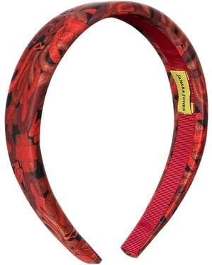 Janara Jones Snakes Satin Headband - Red
