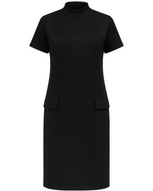 Conquista Straight Turtle Neck Dress - Black
