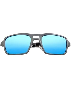 Breed Orpheus Polarized Aluminum Rectangular Sunglasses - Blue