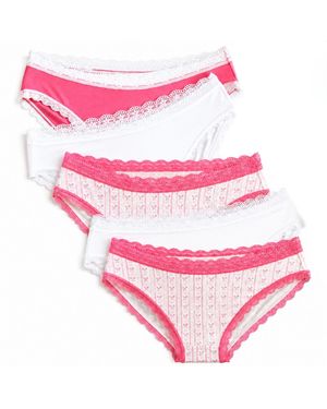 Bumboo London Five-Pack Bikini Bow Collection - Pink