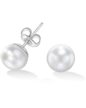 Dower & Hall Timeless Freshwater Single Pearl Stud - White