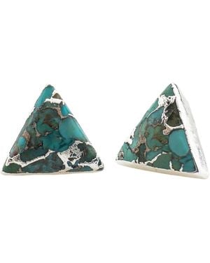 Starfish Project Ellie Triangle Studs - Green