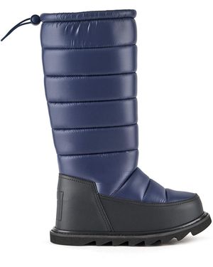United Nude Quilted Puffer Knee Boots - Blue