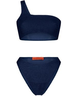 Maison Tangerine Mykonos Crinkle Swimsuit Bikini Deep - Blue