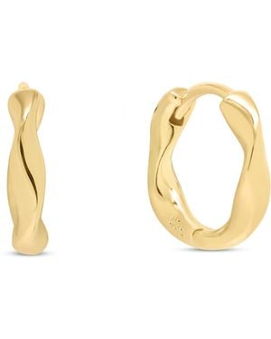 Esterah Twist Huggie Hoops - Metallic