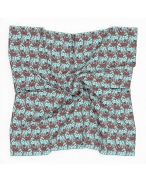 FORZA CAVALLO Happy Arab Square Scarf - Blue