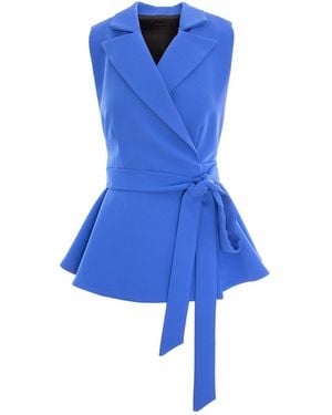 concept A trois Short Vest, Side Over Side - Blue