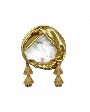 Julia Clancey Zia & Ivory Didi Dorado Turban - Metallic