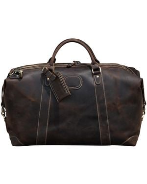 Touri Classic Traveller Leather Duffel - Black