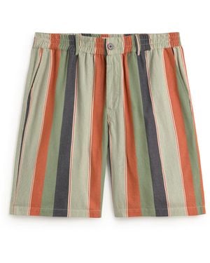 Thinking Mu Striped Bermuda Shorts Gasper - White