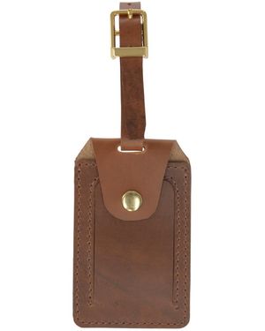 VIDA VIDA Luxe Tan Leather Luggage Tag - Brown