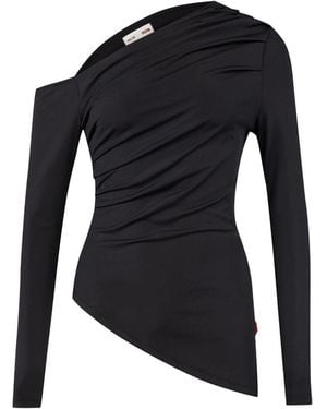 Pcfg Your Itch Draped Long Sleeve Top - Black
