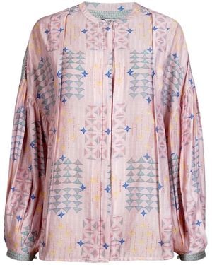 Maison Qala Joy Box Pleat Blouse - Pink
