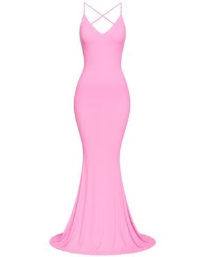 Moda Glam Eve Mermaid Gown- Candy - Pink