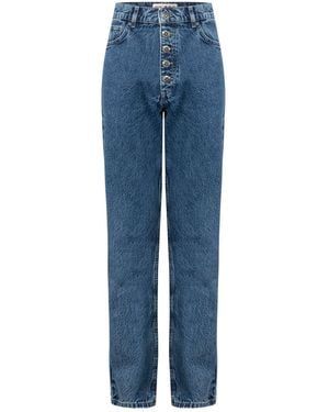 Pcfg Your Itch Acid Wash Denim Pant - Blue