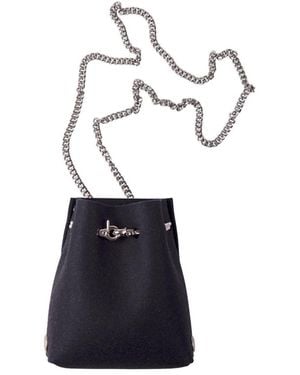Katya Komarova Felt Mini Bucket Bag - Blue