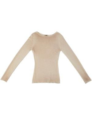 Vanilla&Chocolate Neutrals Boat Neck Under Jacket Jumper Cream Sorbet - White