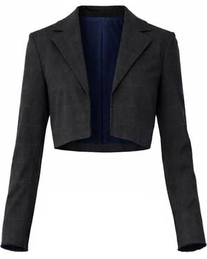 Belletage Swimwear The Ashley Cropped Mini Blazer Top - Blue