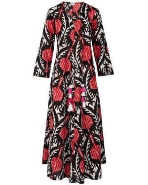 Antra Designs The Paloma Cotton Kaftan - Red