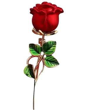 Chanel Joan Elkayam Rose Brooch - Red