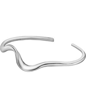 Every Wave Surging — Wave Sterling Cuff Bracelet - White