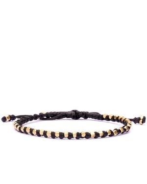 Harbour Uk Minimal Brass And Rope Bracelet For - Brown