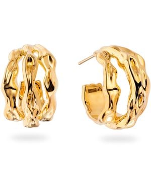 Aaria London Mendoza Hoops - Metallic