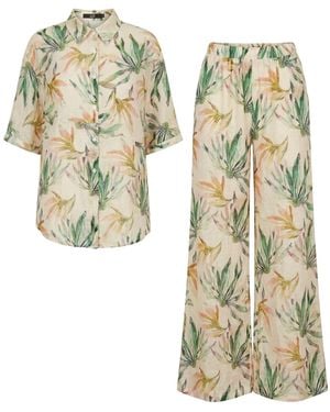 Cy Boutique Floral Print Cotton Blend Co-Ords Suits - Metallic